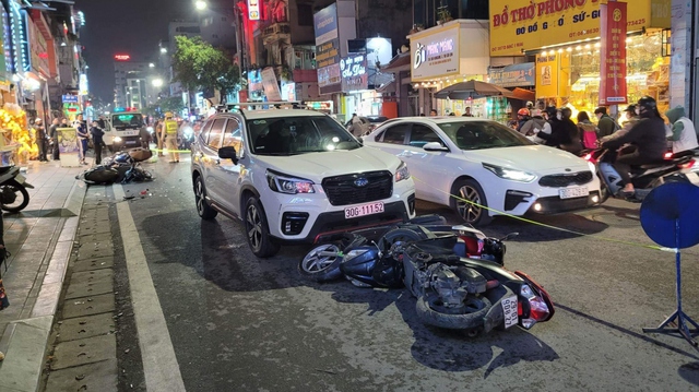 Tài xế gây tai nạn liên hoàn tại phố Bạch Mai (Hà Nội) vi phạm nồng độ cồn