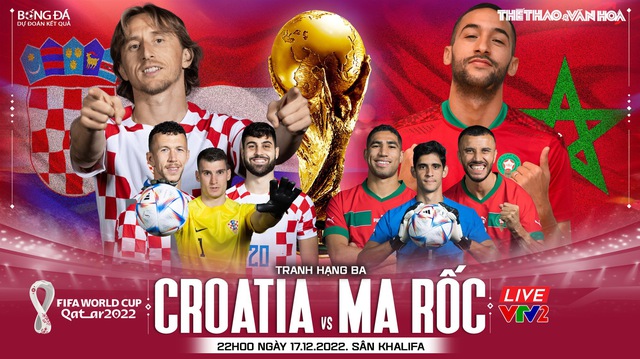 Nhận định trận đấu Croatia vs Ma rốc, tranh hạng ba WC 2022, 22h00 ngày 17/12