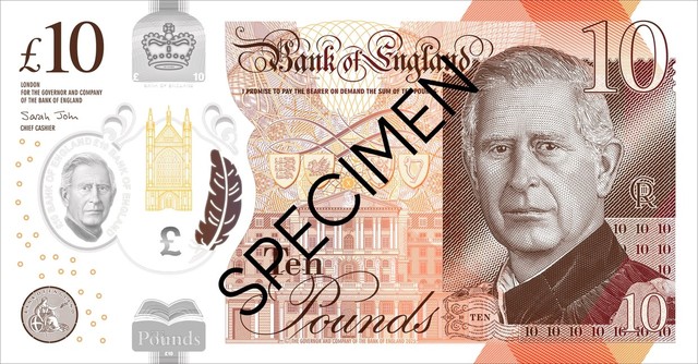 BoE công bố thiết kế cho tờ tiền mới có hình Vua Charles III - Ảnh 1.