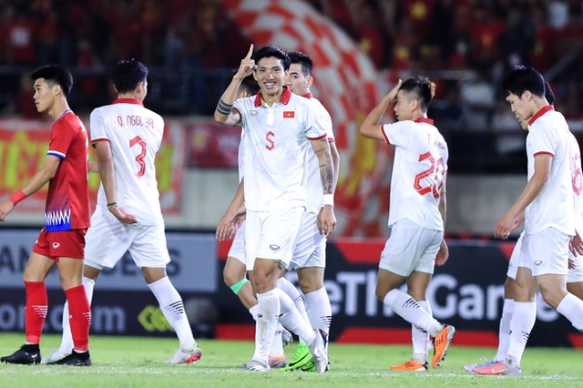 Với chiến thắng 6-0 trước ĐT Lào, ĐT Việt Nam không ngần ngại khẳng định mục tiêu cao nhất là đoạt chức vô địch AFF Cup 2022. Ảnh: Minh Dân