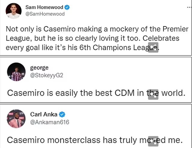Casemiro được CĐV MU gọi là 'quái vật' sau màn trình diễn trước Nottingham Forest - Ảnh 2.