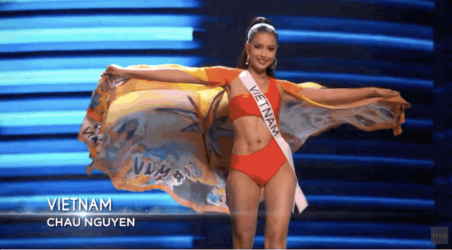 Ngọc Châu hô vang 'Việt Nam', diện bikini khoe body nóng bỏng trong Bán kết Miss Universe 2022 - Ảnh 4.