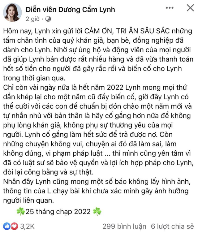 Dương Cẩm Lynh có chia sẻ bất ngờ về ồn ào bị đòi nợ - Ảnh 2.