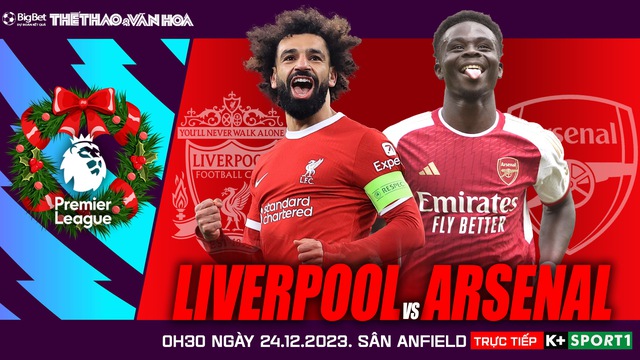 Nhận định bóng đá Liverpool vs Arsenal (0h30, 24/12), vòng 18 Ngoại hạng Anh