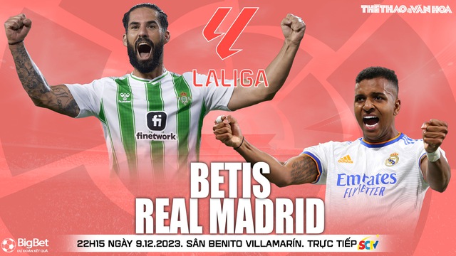 Nhận định bóng đá Real Betis vs Real Madrid (22h15, 9/12), La Liga vòng 16
