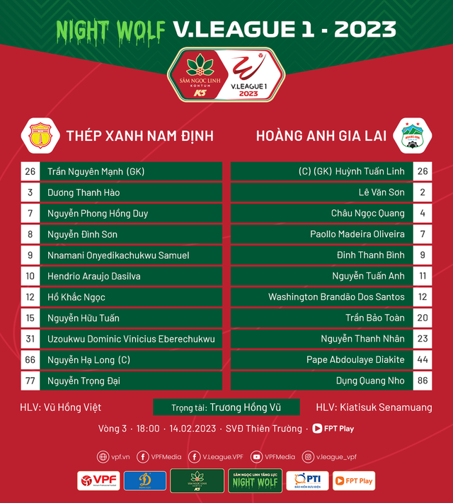 Link xem trực tiếp bóng đá Nam Định vs HAGL (18h00, 14/2), V-League vòng 3 - Ảnh 3.