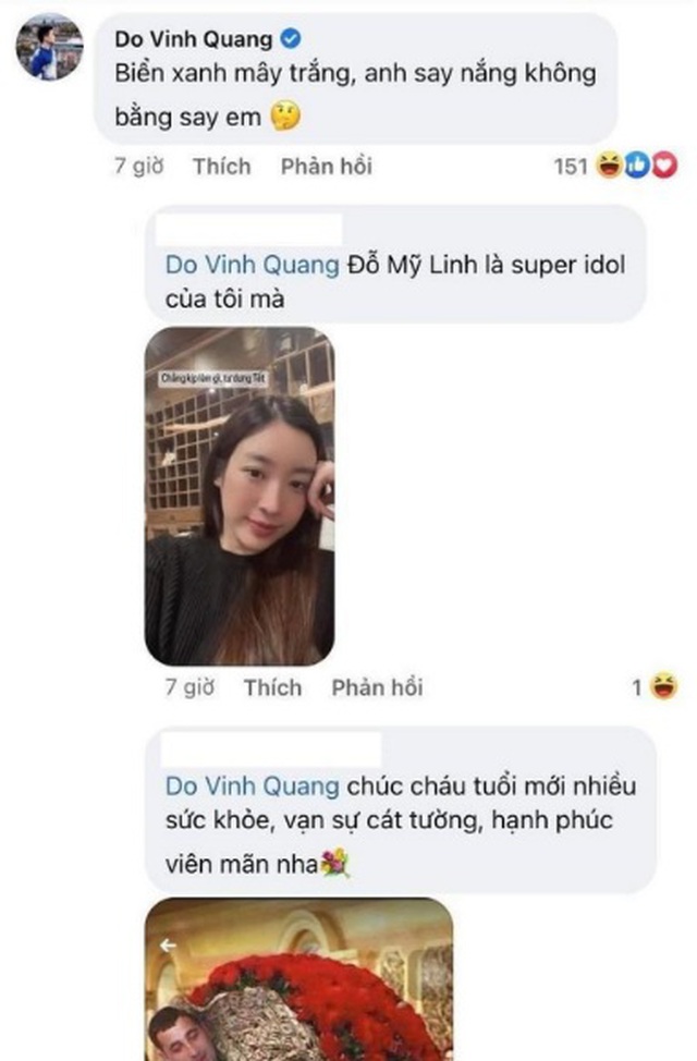 Chồng Đỗ Mỹ Linh đáp lời chúc của vợ bằng 'cục thính' khiến dân mạng 'rần rần' - Ảnh 3.