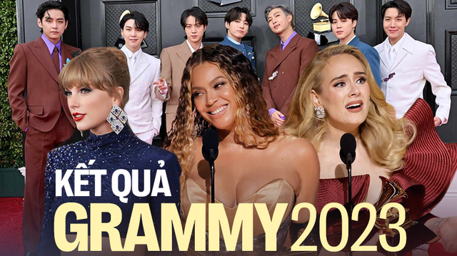 Grammy 2023: BTS trắng tay, Taylor Swift và Adele nhận giải an ủi, Beyoncé lập kỷ lục lịch sử!