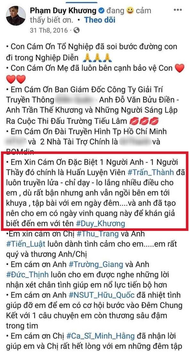 Duy Khương phủ nhận mối quan hệ thầy trò với Trấn Thành, netizen tung bằng chứng chỉ trích 'ăn cháo đá bát' - Ảnh 4.