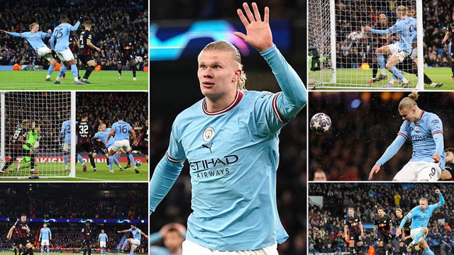 Haaland ghi 5 bàn, Man City vùi dập đối thủ bằng cơn mưa bàn thắng ấn tượng ở Cúp C1