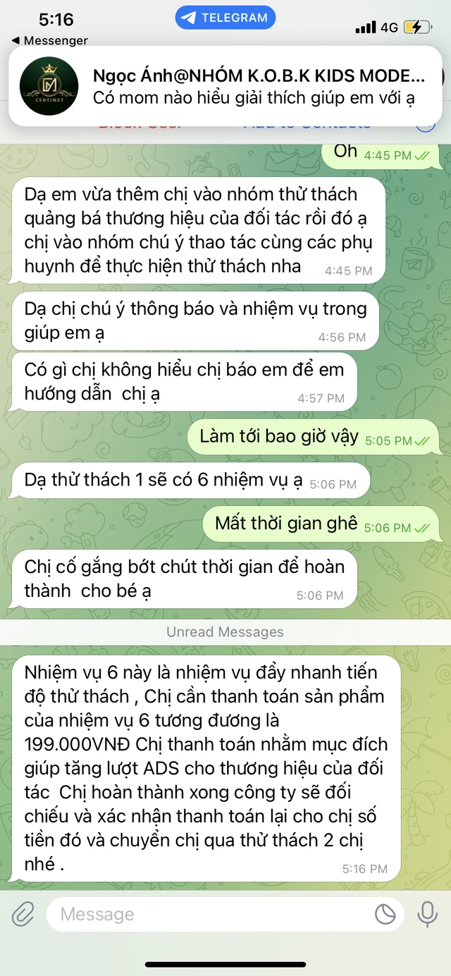 Hàng loạt phụ huynh bị lừa mất tiền khi tham gia các group tuyển mẫu nhí: Mượn danh thương hiệu thời trang nổi tiếng, bắt &quot;làm nhiệm vụ&quot; trên Telegram - Ảnh 2.