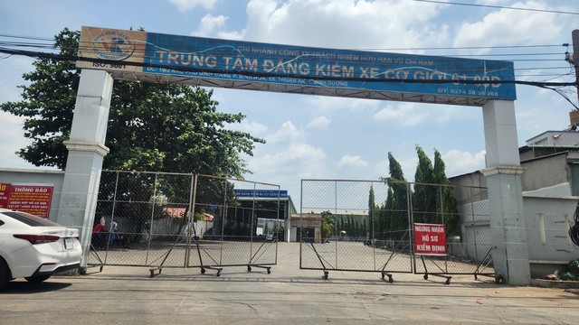 Bình Dương: Phong tỏa, kiểm tra Trung tâm Đăng kiểm xe cơ giới 61-09D