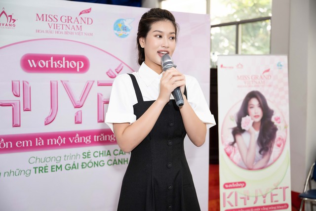 Hoa hậu Hòa bình Việt Nam 2022 Đoàn Thiên Ân công bố dự án cộng đồng 'KHUYẾT Workshop' nhân ngày Quốc tế thiếu nhi - Ảnh 1.
