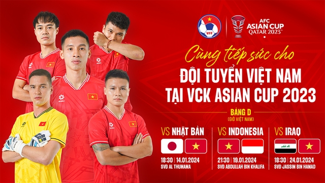 Lịch thi đấu Asian Cup 2023 hôm nay: VTV5, VTV6 trực tiếp Việt Nam vs Nhật Bản