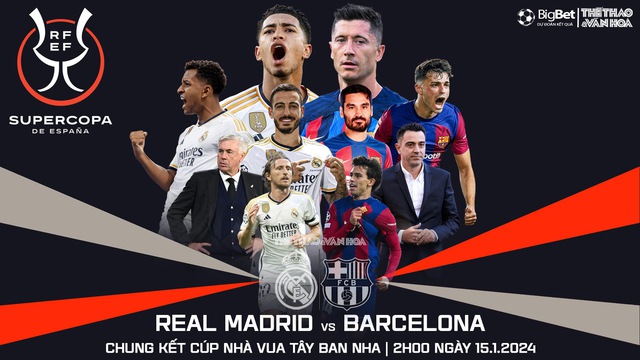 Nhận định bóng đá Real Madrid vs Barcelona, chung kết Siêu cúp Tây Ban Nha (02h00 hôm nay 15/1)