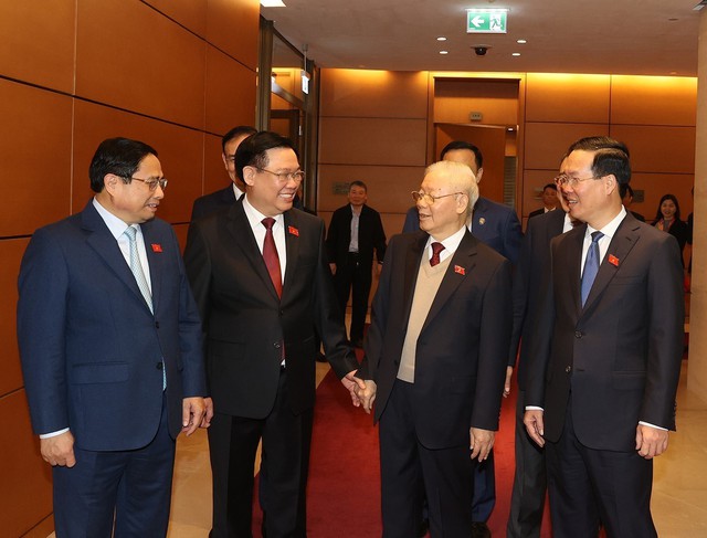 Tổng Bí thư Nguyễn Phú Trọng dự Kỳ họp bất thường lần thứ 5, Quốc hội khóa XV - Ảnh 1.