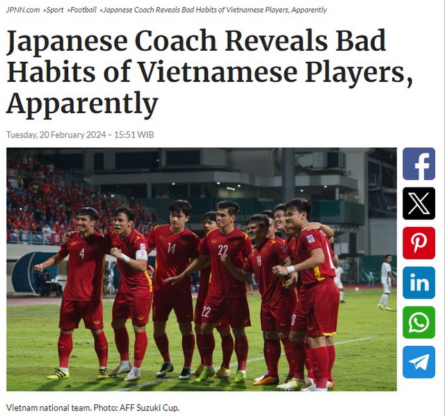 HLV Nhật Bản tiết lộ 'thói quen xấu' của cầu thủ Việt Nam khiến CĐV Đông Nam Á tranh cãi - Ảnh 2.