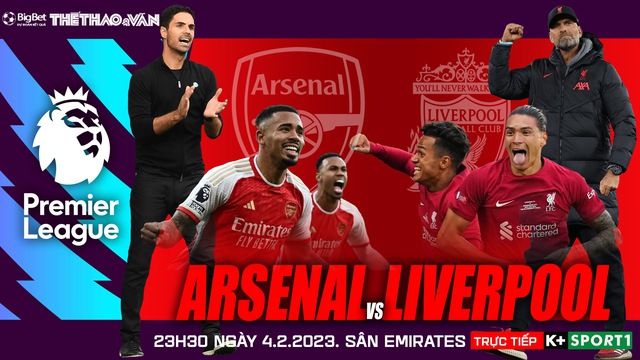 Nhận định bóng đá Arsenal vs Liverpool (23h30, 4/2), vòng 23 giải Ngoại hạng Anh