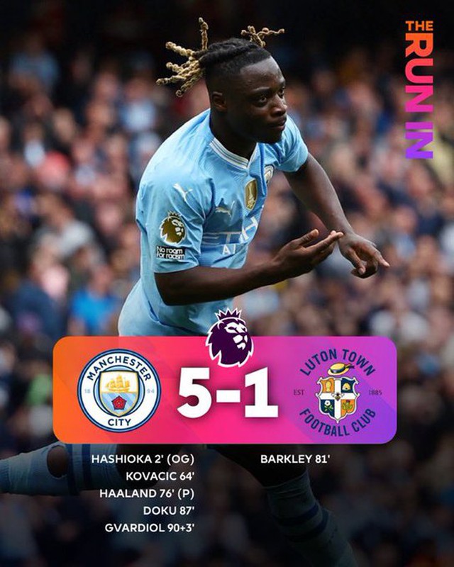 Haaland tìm lại niềm vui ghi bàn, Man City thắng đậm Luton Town - Ảnh 5.