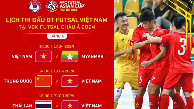 Lịch thi đấu futsal châu Á 2024 - Lịch thi đấu futsal Việt Nam