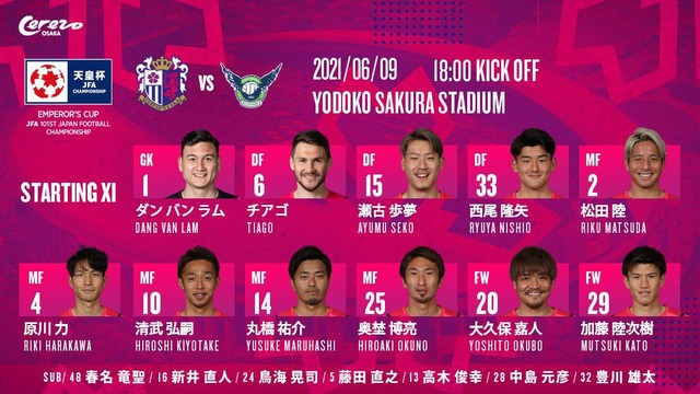 Văn Lâm, Đặng Văn Lâm, Văn Lâm ra mắt Cerezo Osaka, Đặng Văn Lâm chính thức ra mắt Cerezo Osaka, trực tiếp Văn Lâm ra mắt Cerezo Osaka, trực tiếp Cerezo Osaka vs Gainare Tottori, link xem trực tiếp Cerezo Osaka vs Gainare, trực tiếp Cúp Hoàng đế Nhật Bản 