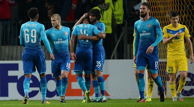 Video clip highlights bàn thắng trận BATE Borisov 2-4 Arsenal