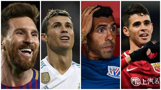 Ronaldo bật khỏi top 5 những cầu thủ được trả lương cao nhất thế giới