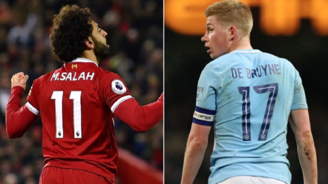 Trận Liverpool – Man City sẽ quyết định cuộc đua cá nhân giữa Salah và De Bruyne