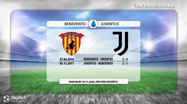 Keo nha cai, nhận định kết quả, Benevento vs Juventus, Vòng 9 Serie A, Trực tiếp FPT, Trực tiếp Serie A vòng 9, Nhận định bóng đá Juventus đấu với Benevento, Kèo Juventus, BXH Serie A