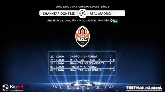 Keo nha cai, Nhận định kết quả, Shakhtar Donetsk vs Real Madrid, Trực tiếp bóng đá, Cúp C1 châu Âu, trực tiếp real Madrid đấu với shakhtar donestk, trực tiếp cúp C1