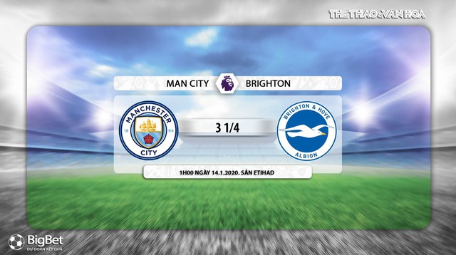 Link trực tiếp Man City vs Brighton. K+, K+PM trực tiếp bóng đá Ngoại hạng Anh