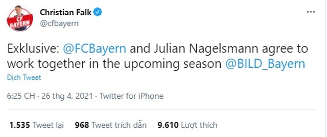 Bayern Munich, Nagelsmann dẫn dắt Bayern Munich, Nagelsmann thay thế Hansi Flick, Nagelsmann, Hansi Flick, bóng đá Đức, Bundesliga, HLV ở bayern, đội tuyển Đức, Leipzig
