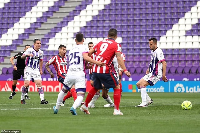 Valladolid 1–2 Atletico Madrid, ket qua bong da Tay ban Nha, ket qua La Liga, kết quả bóng đá Tây Ban Nha, Atletico vô địch La Liga, bảng xếp hạng La Liga 