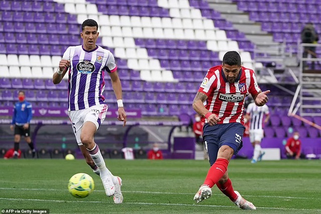 Valladolid 1–2 Atletico Madrid, ket qua bong da Tay ban Nha, ket qua La Liga, kết quả bóng đá Tây Ban Nha, Atletico vô địch La Liga, bảng xếp hạng La Liga 