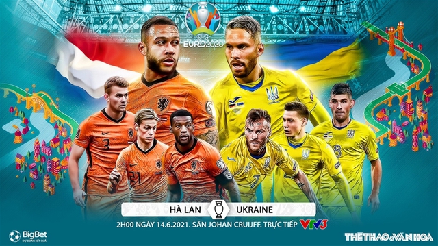 Kèo nhà cái Hà Lan vs Ukraine. Nhận định bóng đá bóng đá EURO 2021. Trực tiếp VTV3