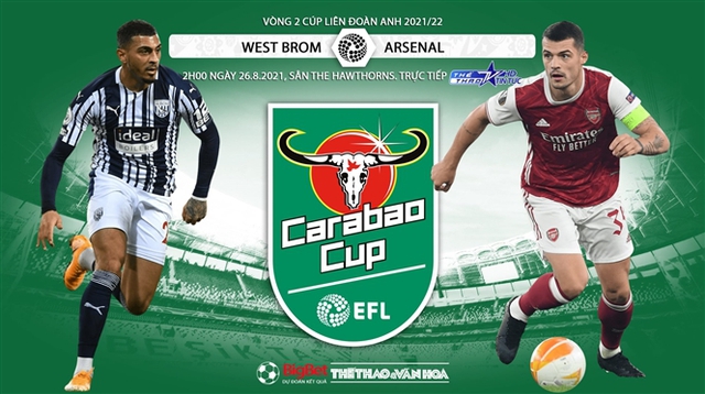 Nhận định bóng đá nhà cái West Brom vs Arsenal và nhận định bóng đá Anh League Cup (02h00 ngày 26/8)