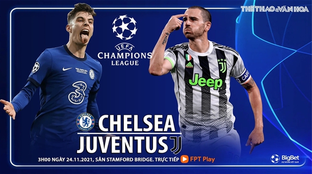 Nhận định bóng đá nhà cái Chelsea vs Juventus. Nhận định, dự đoán bóng đá Cúp C1 (3h00, 24/11)