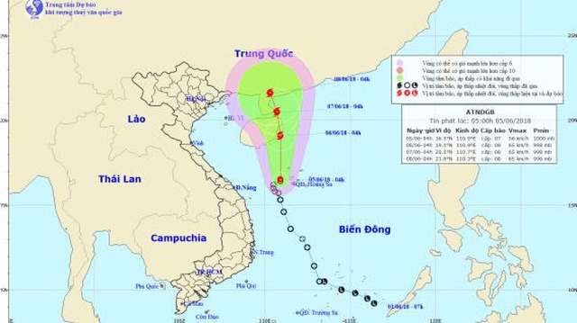 Tin mới nhất: Áp thấp nhiệt đới đã mạnh lên thành bão số 2