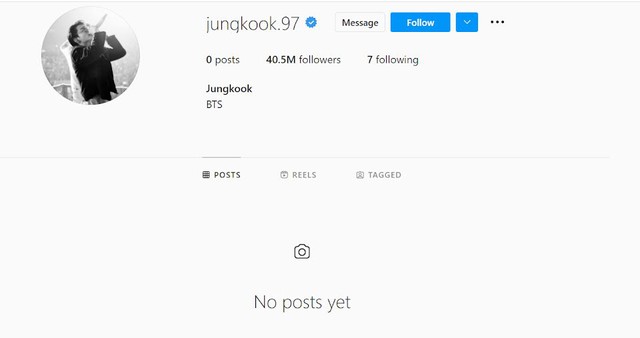 BTS, Jungkook, Út vàng BTS, Instagram, Jungkook xóa Instagram, kpop, k pop, idol, idol kpop, thành viên BTS, RM, Jin, Jimin, Jungkook, Suga, JHope, J Hope, V