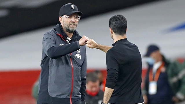 ​  Liệu Arteta có gây sốc khi chiến thắng Klopp cuối tuần này?  ​