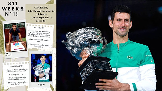 Djokovic, Djokovic lập kỷ lục, Ngôi số 1 ATP, Cristiano Ronaldo của quần vợt, Novak Djokovic, kỷ lục Grand Slam, Grand Slam, Rafael Nadal, Roger Federer, Australian Open