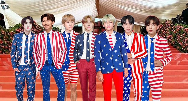 BTS, Meme hài hước do fan chế BTS tại Met Gala 2021, Jungkook, V BTS, RM BTS