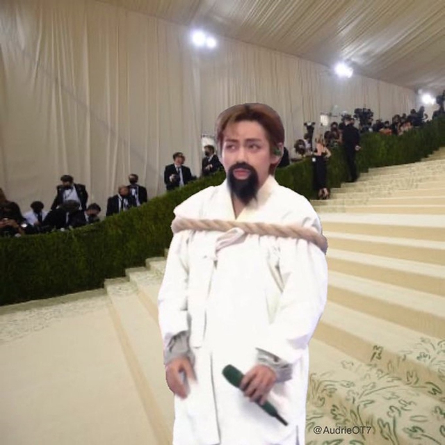 BTS, Meme hài hước do fan chế BTS tại Met Gala 2021, Jungkook, V BTS, RM BTS