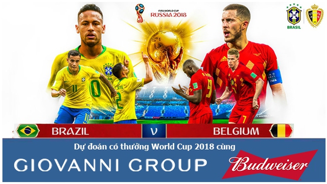 Dự đoán có thưởng World Cup 2018: Trận Brazil – Bỉ (Vòng tứ kết)