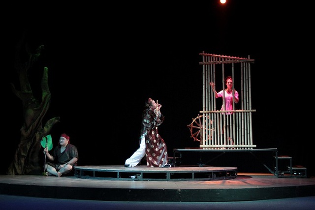 Vở kịch "Lời nói dối cuối cùng" của Nhà hát Tuổi trẻ tham dự Liên hoan. Ảnh: Thế Toàn.
