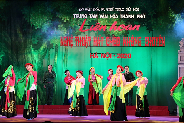 Liên hoan Nghệ thuật hát Chèo không chuyên Hà Nội năm 2020 có sự tham dự của 25/30 quận, huyện, thị xã trên địa bàn Thành phố.
