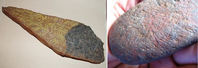 Những mô típ mang biểu trưng nghệ thuật đầu tiên từ các viên đá khoáng