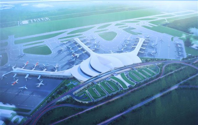 Sơ đồ Dự án đầu tư xây dựng Cảng hàng không quốc tế Long Thành giai đoạn 1. Ảnh: Thống Nhất – TTXVN