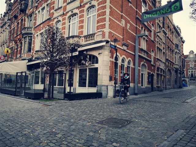Một góc phố trung tâm thành phố Louvain, Vương quốc Bỉ. Ảnh: Đức Hùng-P/v TTXVN tại Vương quốc Bỉ
