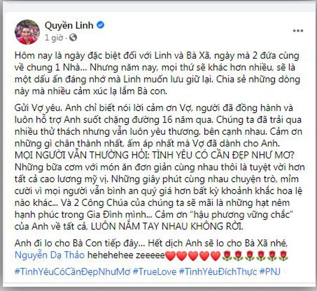 MC Quyền Linh kỉ niệm ngày cưới, MC Quyền Linh kỉ niệm ngày cưới trong mùa dịch, MC Quyền Linh, MC Quyền Linh kỉ niệm ngày cưới đặc biệt,  kỉ niệm ngày cưới đặc biệt 